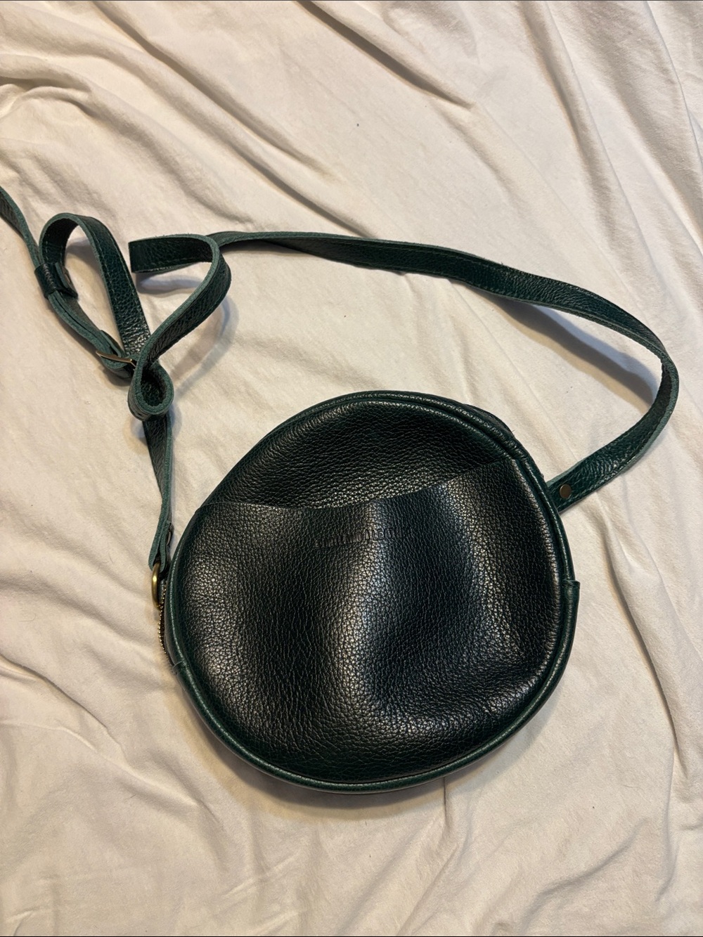 Portland Leather Large Circle Crossbody with Adjustable Strap